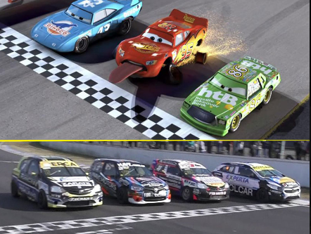 Toques, sobrepasos y cuatro autos a la par: la dramática definición en el Turismo Pista que fue comparada con la de Cars