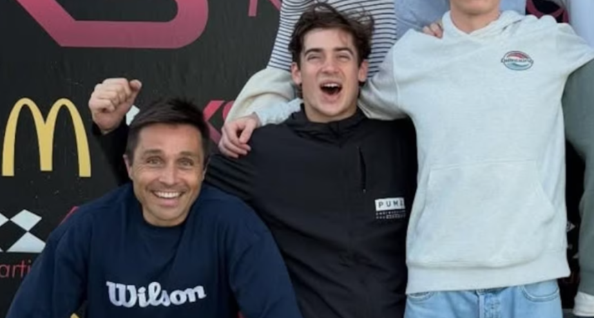 El divertido fin de semana de Colapinto y una leyenda del p&aacute;del: batalla en el karting y 