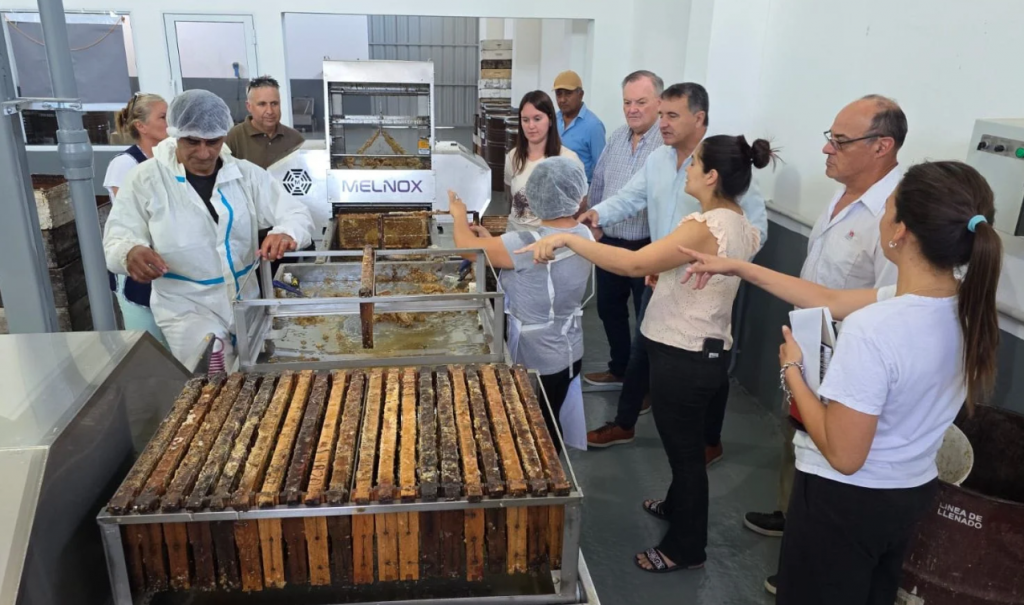 El Senador Michlig visitó la nueva Sala de Extracción de Miel de la Cooperativa de Apicultores de Ambrosetti